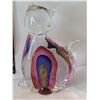 Image 3 : Hand blown, Murano style heavy art glass cat.