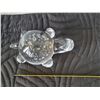 Image 2 : Vtg. Blown bubble art glass sea turtle paper weight.