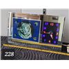 Image 1 : Vtg. Tiger motion clock on mirror frame. Working clock, motion needs repair.