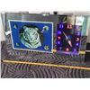 Image 2 : Vtg. Tiger motion clock on mirror frame. Working clock, motion needs repair.