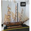 Image 1 : Large detailed Frigata Siglo XVIII model ship. Wood, cloth sails & cord. 20+” tall, 26+[x=#
