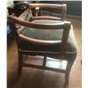 Image 2 : Vintage entry chair. Wood & padded seat.