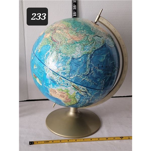 Mid century full size Rand McNally world portrait globe.
