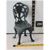 Image 1 : Cast iron doll size chair.