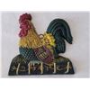 Image 2 : Cast iron rooster key rack & dog paw leash/ stocking shelf sitter.