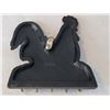 Image 3 : Cast iron rooster key rack & dog paw leash/ stocking shelf sitter.