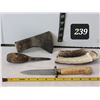 Image 1 : Vintage tools, includes Bone handle knife & Norluna axe head.