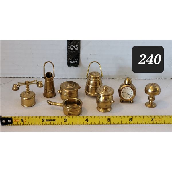 Mid century heavy, Holland made brass miniatures.