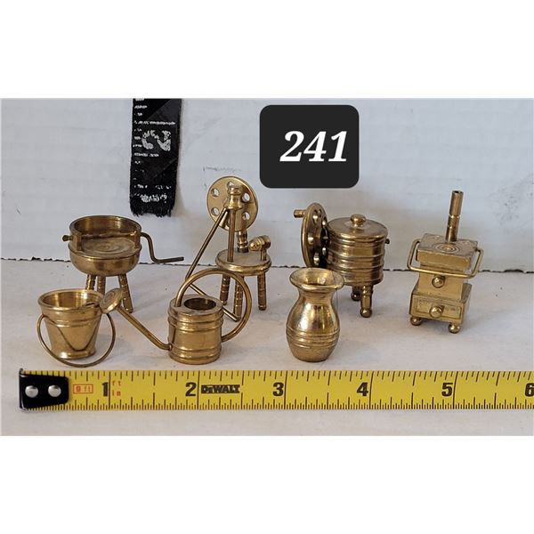 Mid century heavy, Holland made brass miniatures.