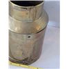 Image 2 : Brass milk can coin bank with attached lid.
