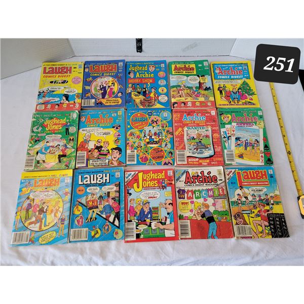 1975-1984 Archie comic digests. Original price .60c- $1.00