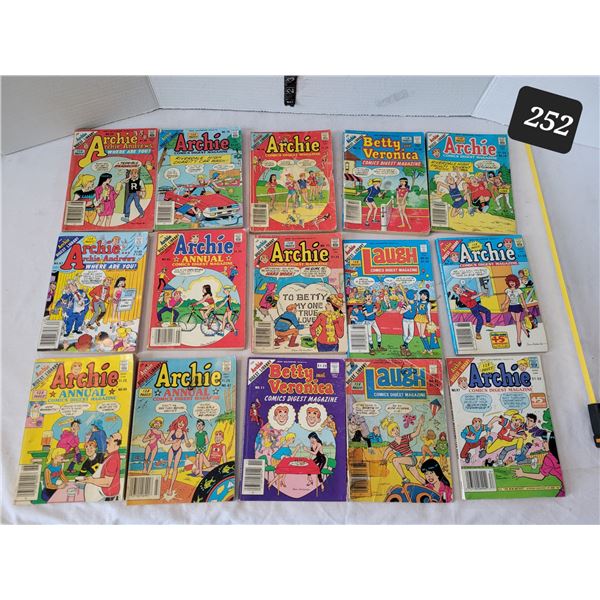 1985-1987 Archie comic digests. Original price $1.25-$1.50