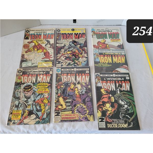 1974- 1981 “IronMan” French comics in protective sleeves. Original price $.35-$.90