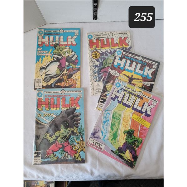 1979-1981 “Hulk” french comics. Protective sleeves. Original price $.60- $.90