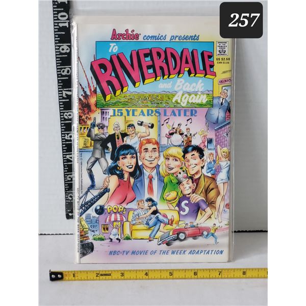 1990 “To Riverdale and back again #1  15 years later archie comic, card & sleeve