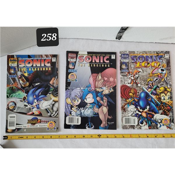 Sonic the Hedgehog  2001 #98, 99 &100th, 10th Anniversary comic. Archie Adventure Series.