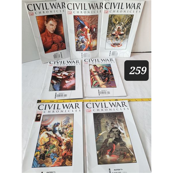 Collector Marvel (2007-2008) Civil War Chronicles # 2,3,4,7,8,9,10 comics.