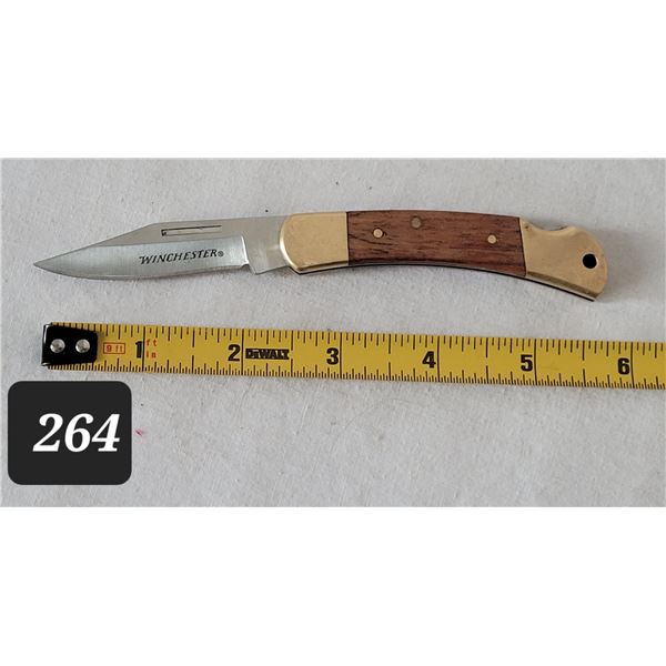 Winchester brass & wood knife.