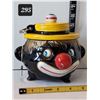 Image 1 : 1940's Black Americana Clown coin bank with lock & key. Thames Redware  (Japan)