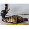 Image 4 : Vtg. Brass loon coin bank. Hand painted Black enamel on brass.