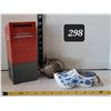 Image 1 : Coin Banks. Silver plated piggy, Canada post box & Holland hand painted shoe.(lock & key)