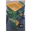 Image 1 : John Deere KidKraft toy shelf. 4 shelves, 3 lg. & 7 small buckets.