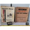 Image 1 : Vtg. Massey Ferguson Combine manual & money clip. Heavy duty engine parts list.