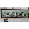 Image 1 : Painting by C.L. VanVredenburgh “A long Yard of kittens” in original frame.