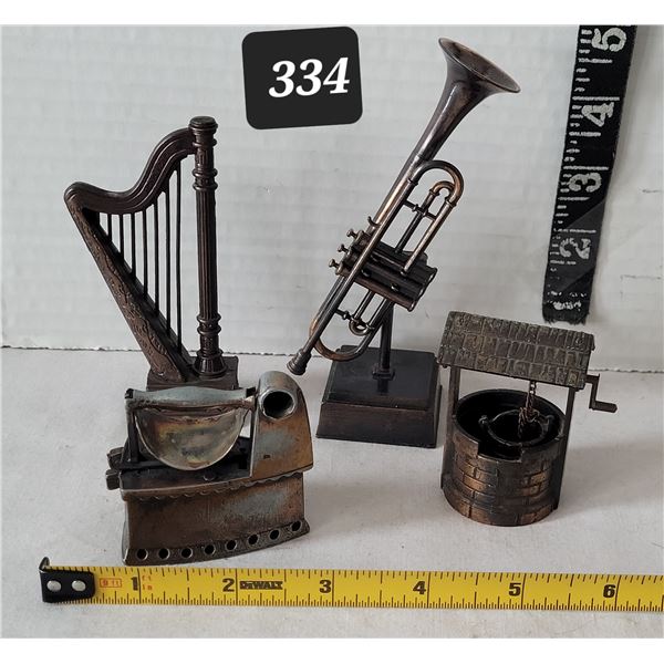 1970's replica, metal pencil sharpeners. Moving parts. Hong Kong