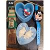 Image 1 : Disney trinket box. Mickey Mouse & 1981 Goofy digital watches.