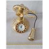 Image 2 : Brass miniature telephone victorian time pieces.