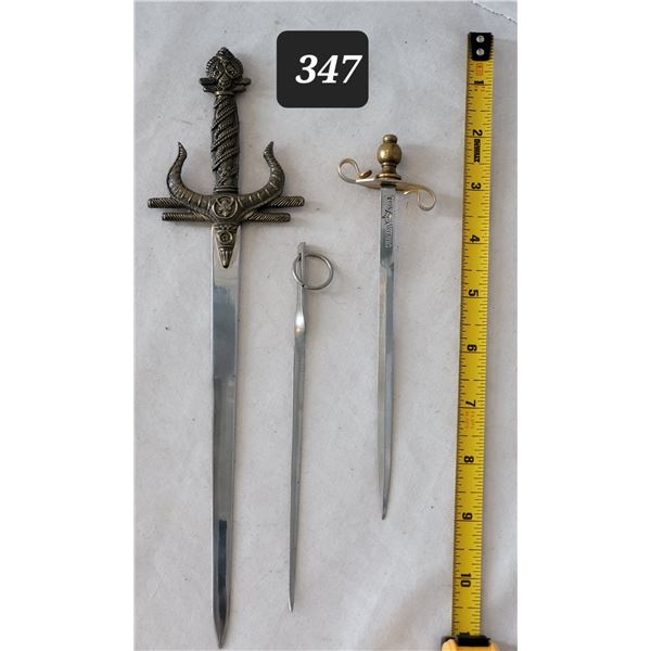 Sword letter openers.