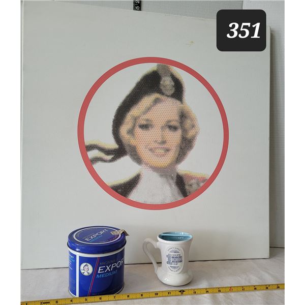 Export A collectibles. Moustache mug. 1950-'70's survivor of time. Beauceware Potteries, Quebec. Mak