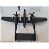 Image 4 : Vintage WWII P-38 Lightning style metal militay plane.