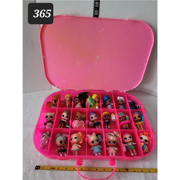 LOL Surprise carry case with dolls & drink bottles.