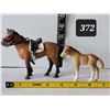 Image 1 : 2001 Schleich Germany saddled horse & foal.