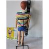 Image 3 : Rare 1963 debut straight leg Allan Barbie doll. Original clothes, stand & booklet. One owner.
