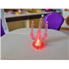 Image 2 : Barbie doll kitchen & accessories. Candles on fold down table light up.