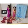 Image 1 : Vintage Barbie dolls, clothes & case.