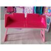Image 4 : Barbie fold out locker. Doll, furniture & backpack.