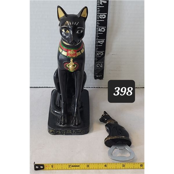 Egyptian Bastet Cat figure “ Goddess of the home” & bottle opener