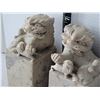 Image 2 : Mid century Chinese soapstone Foo Dog bookends.Represents Yin,Yang, protection & strength. Carved gr