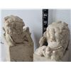 Image 3 : Mid century Chinese soapstone Foo Dog bookends.Represents Yin,Yang, protection & strength. Carved gr