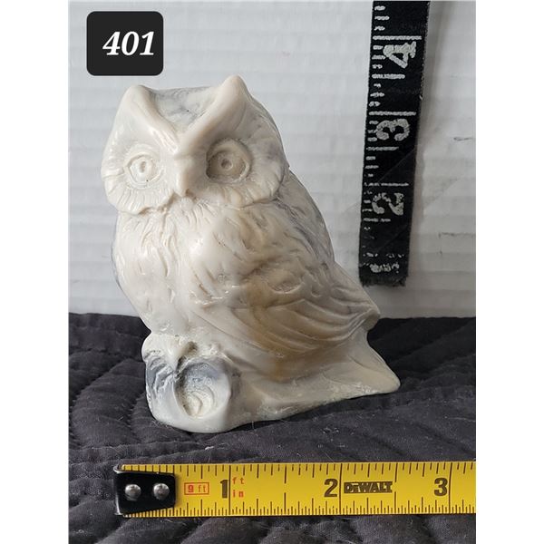 Hand carved alabaster owl.