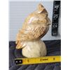 Image 2 : Hand carved alabaster owl. Made in Italy.