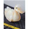 Image 4 : Vintage solid polished stone carved swan.