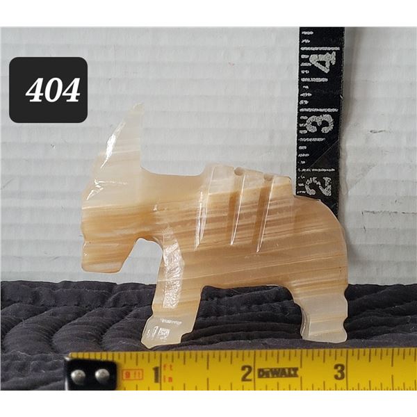 Small onyx, hand carved marble mexican donkey.