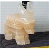 Image 2 : Small onyx, hand carved marble mexican donkey.