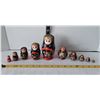 Image 2 : Vtg. Russian & Ukrainian 5 piece Matryoshka nesting dolls. Wood & hand painted.