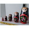 Image 3 : Vtg. Russian & Ukrainian 5 piece Matryoshka nesting dolls. Wood & hand painted.